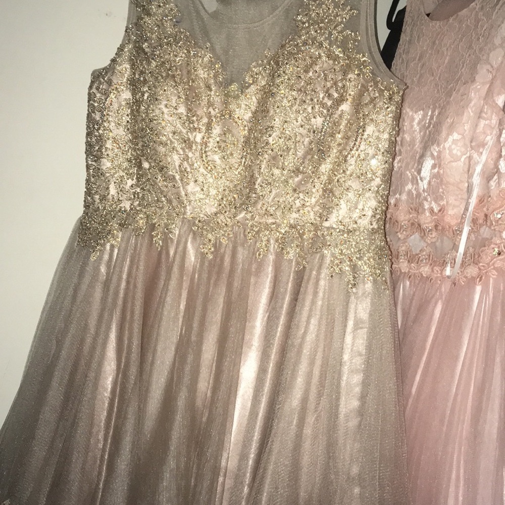 Brown knee length dress